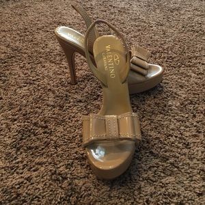 Valentino blush colored patent leather shoes