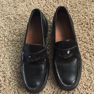 Black penny loafers