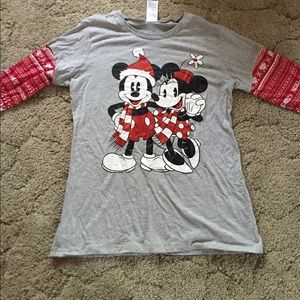 Mickey and Minnie Christmas long sleeve tee
