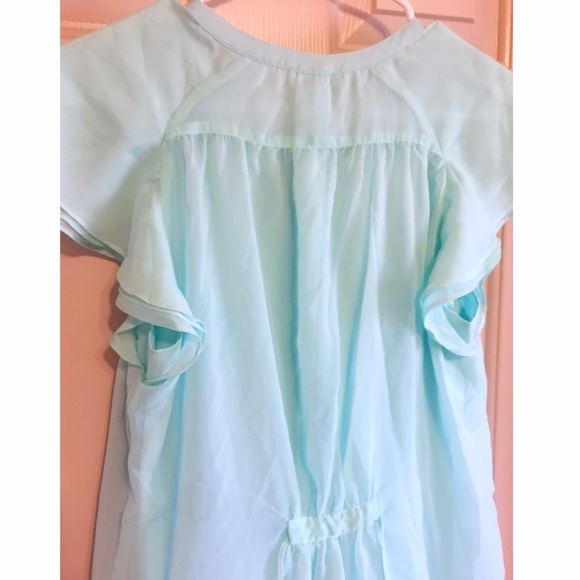 Soft Flowy Teal Dress - Picture 4 of 4