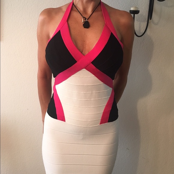 Guaranteed authentic Sexy Herve Leger halter dress