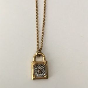Juicy Couture Gold Lock Necklace
