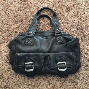 Michael Kors medium sized black leather satchel