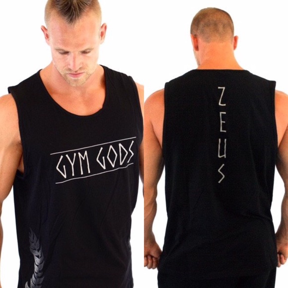 GYMGODS BLACK ZEUS FITNESS TANK