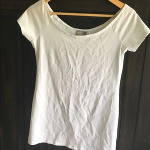 Off the shoulder white top