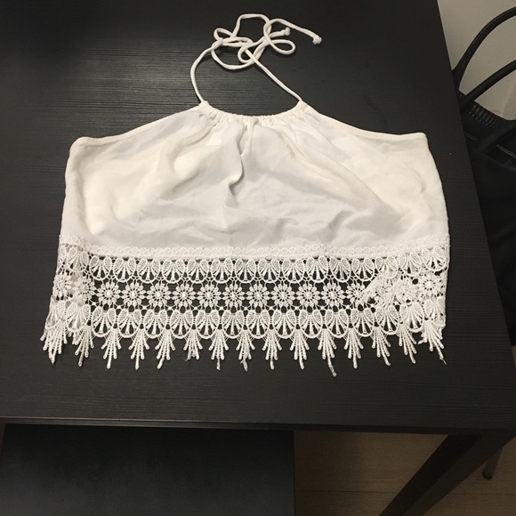 LF White Lace Halter