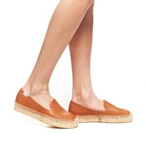 Soludos Leather Platform Smoking Slippers
