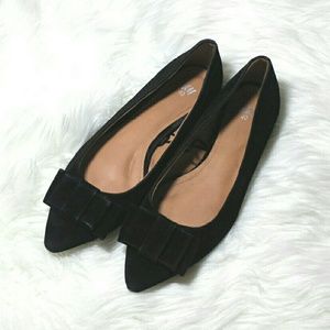 H&M Velvet Bow Flats