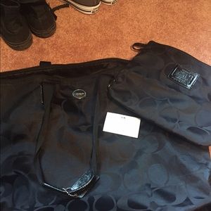 Large black coach bag