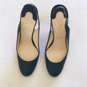 Black Christian Louboutin Slingback Heels