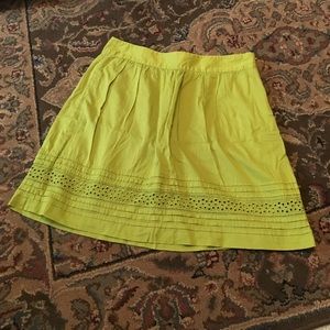 Green Eyelet Skirt