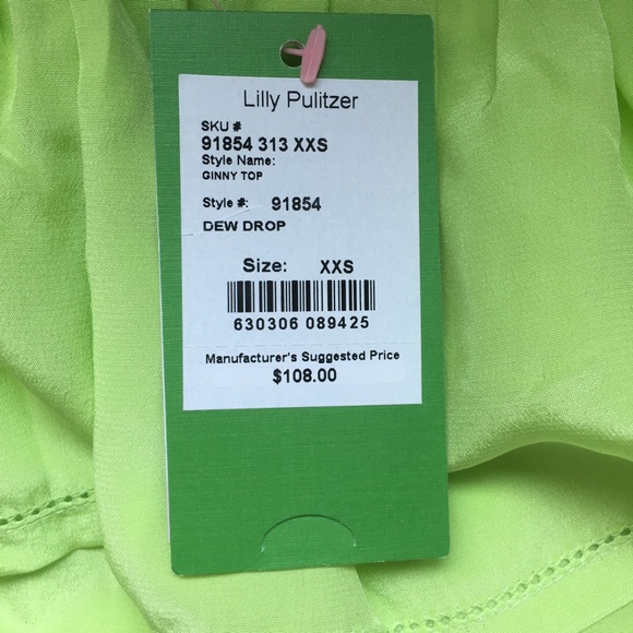 🆕 Lilly Pulitzer Ginny Top - Dew Drop - Picture 3 of 3
