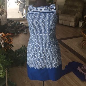 Women's Blue and White Dress