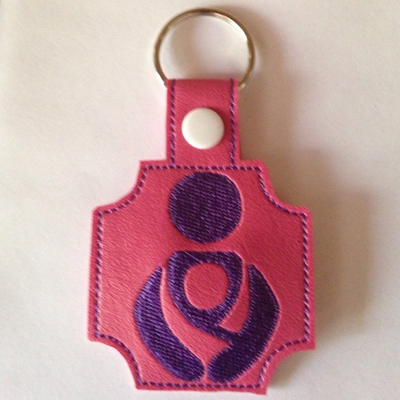 Baby wearing symbol key fob