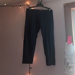 Navy Blue Cropped Leggings