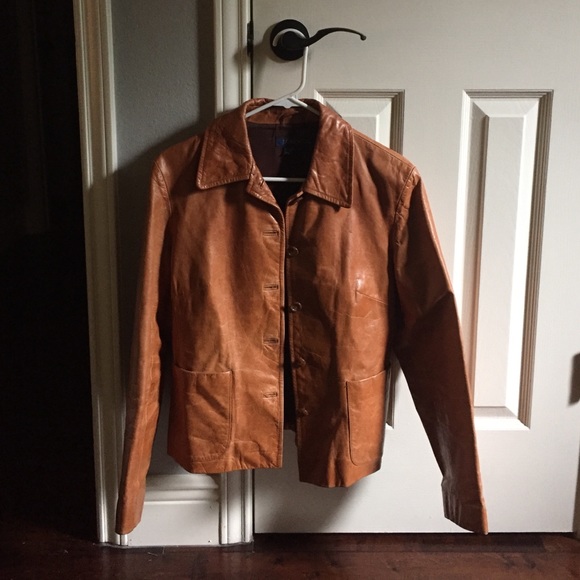 Amazing vintage 100% leather j crew ladies jacket