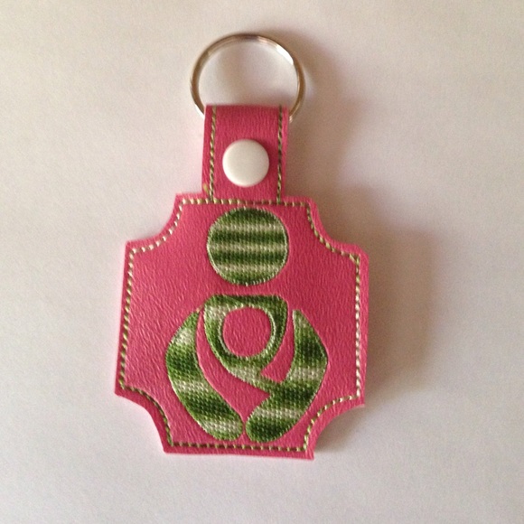 Baby wearing symbol key fob