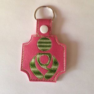 Baby wearing symbol key fob
