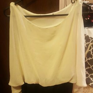 Beautiful white and black dress