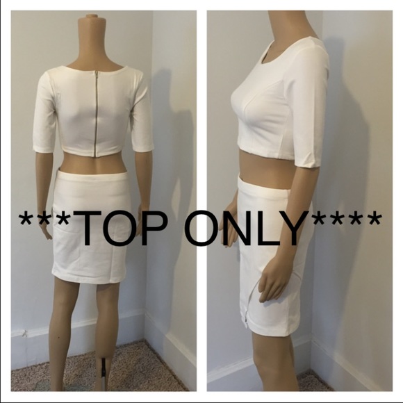 Large Ivory Crop Top - Picture 2 of 3