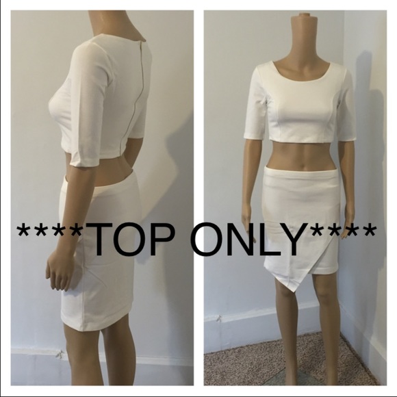 Large Ivory Crop Top - Picture 3 of 3