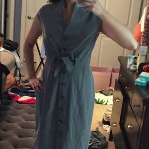 NWT Calvin Klein Grey pinstripe dress