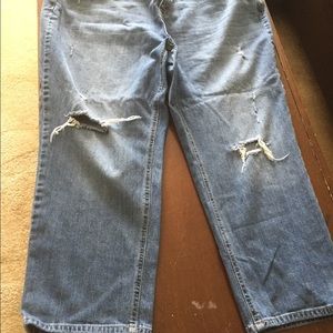 Women "distress" Croc Pants