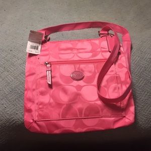 Pink Coach file bag