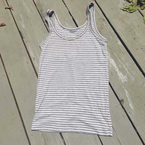 Banana Republic fitted sparkly striped tank