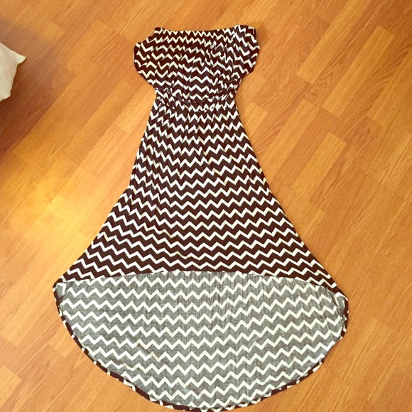 Strapless high low dress