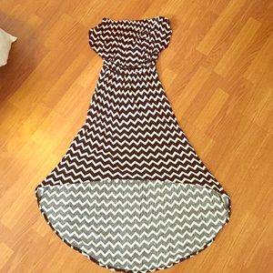 Strapless high low dress