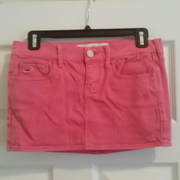 Pink Denim Skirt