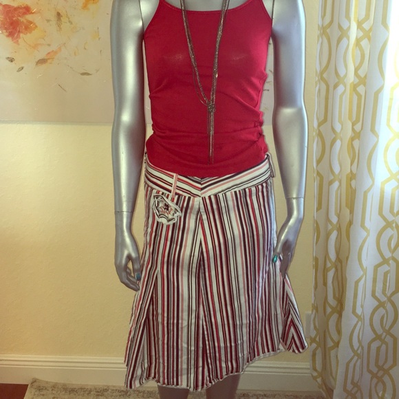 An'ge striped red white blue skirt - 4th of July
