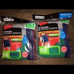 2 Hanes Boxer Packs