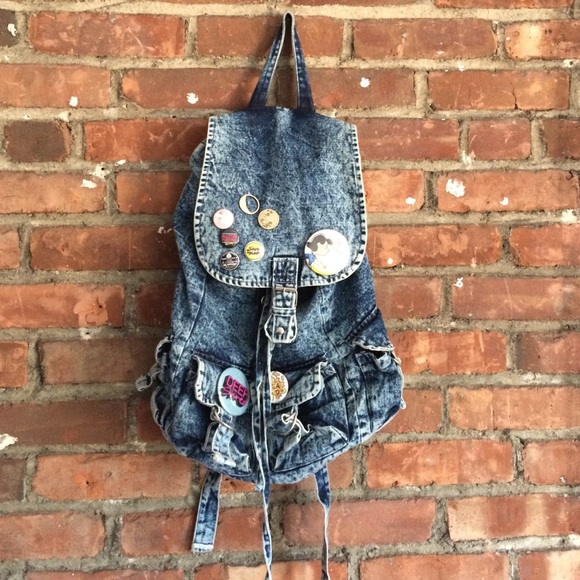 denim backpack primark