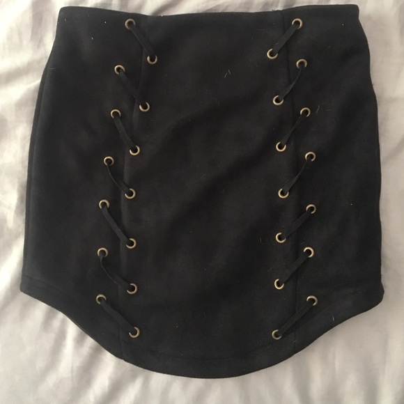 Lf suede skirt black XS