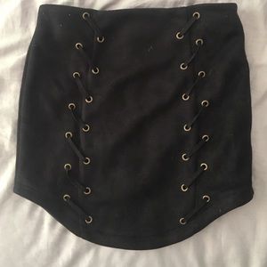 Lf suede skirt black XS