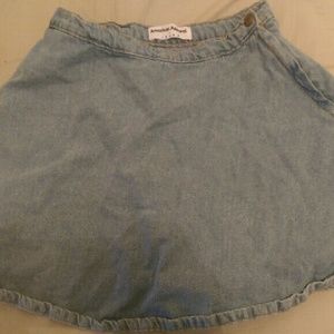 American Apparel high waisted denim circle skirt