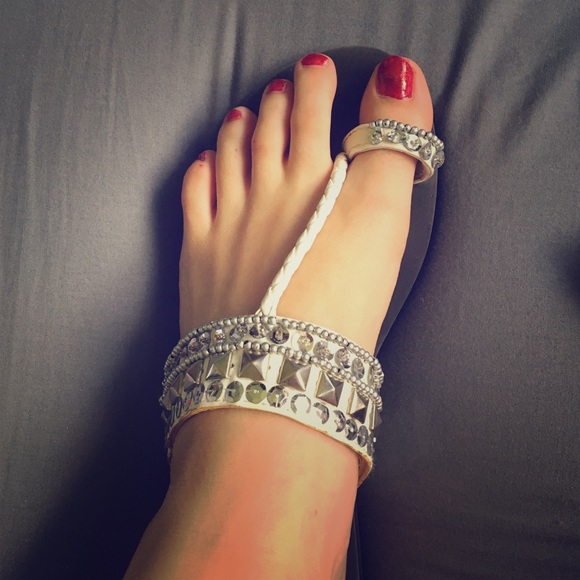 White sandals