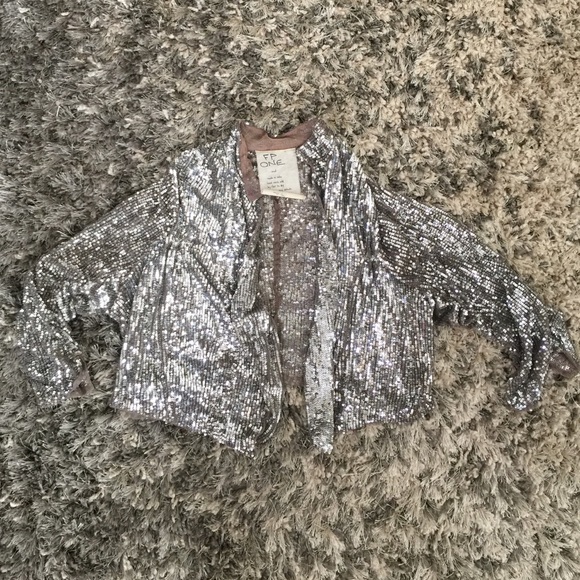 Free People Sequin Jacket