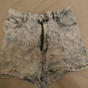 Bershka stretch denim shorts