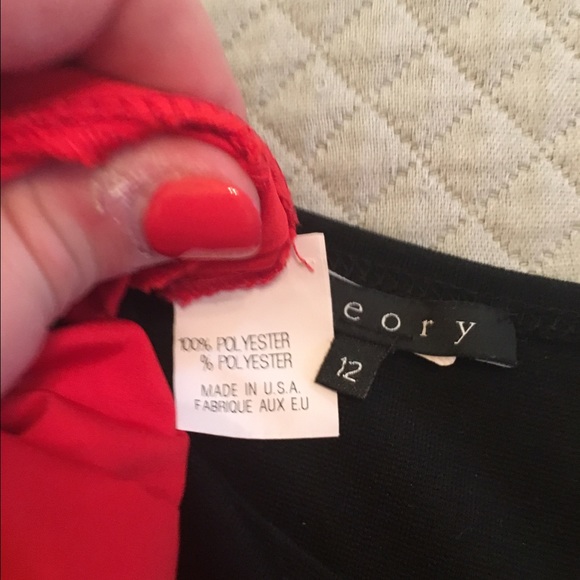 ✨SALE✨ Theory Red-black dress - Picture 3 of 4