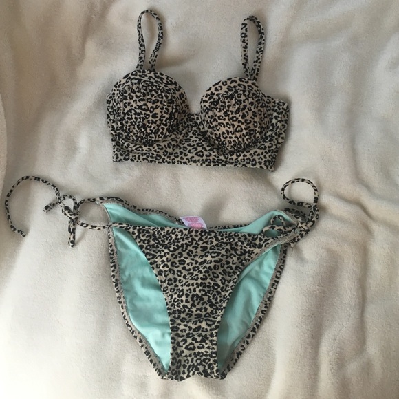 Women's Leopard Push-Up Bandeau Bikini-Xhilaration