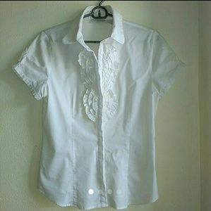 Ruffled Button Down Shirt