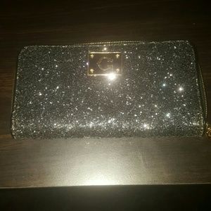 Black glitter wallet