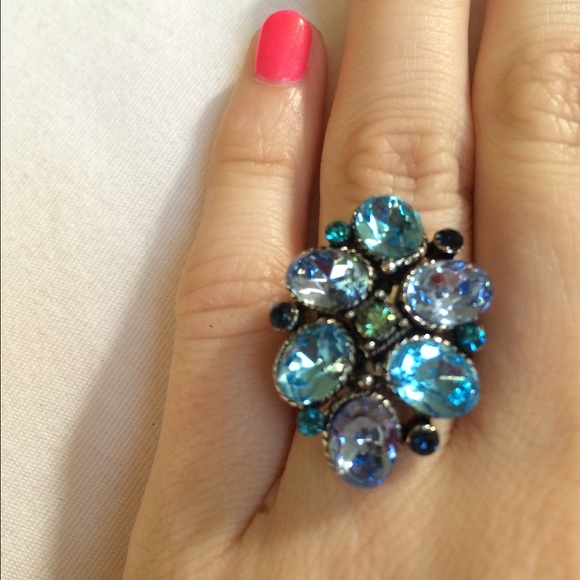 Blue Jeweled Ring