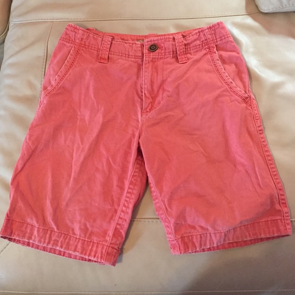 Lot of two red camel cargo shorts