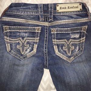 Rock revival distressed jeans