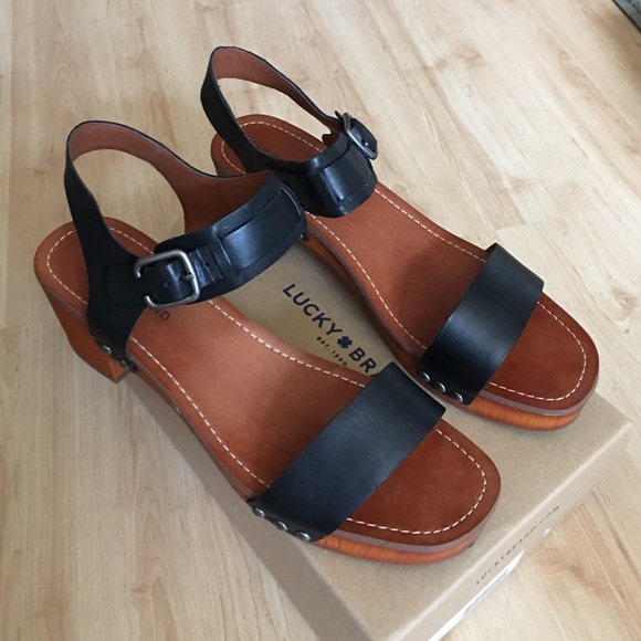 Lucky brand Hannela black clog sandal, sz 11