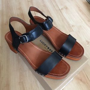 Lucky brand Hannela black clog sandal, sz 11